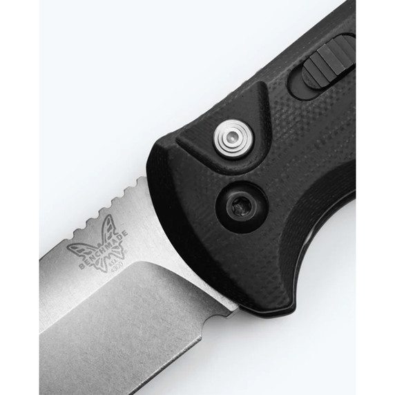 Benchmade CLA Black G10 Folding Knife close up image