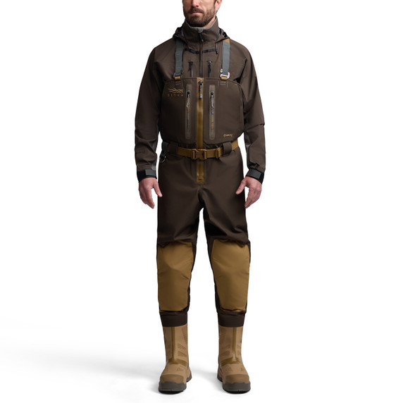 Sitka Delta VentLite Zip GTX Wader Front Model Image