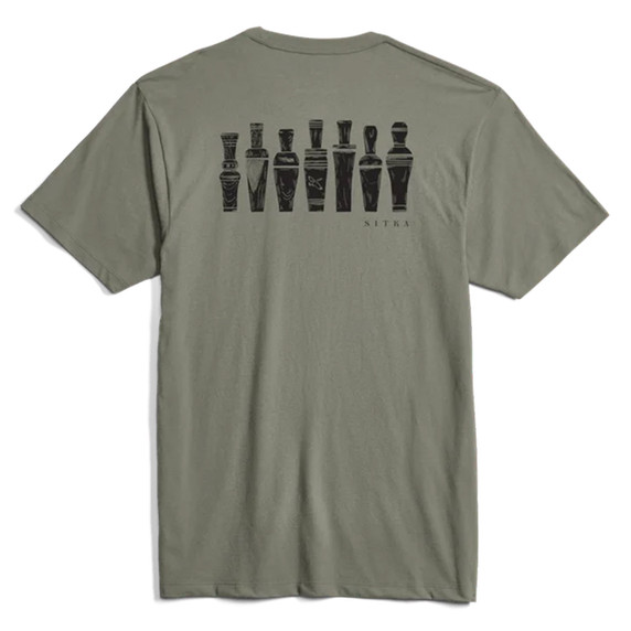Sitka Call Collector Pocket Tee Back Image in Hemlock Green