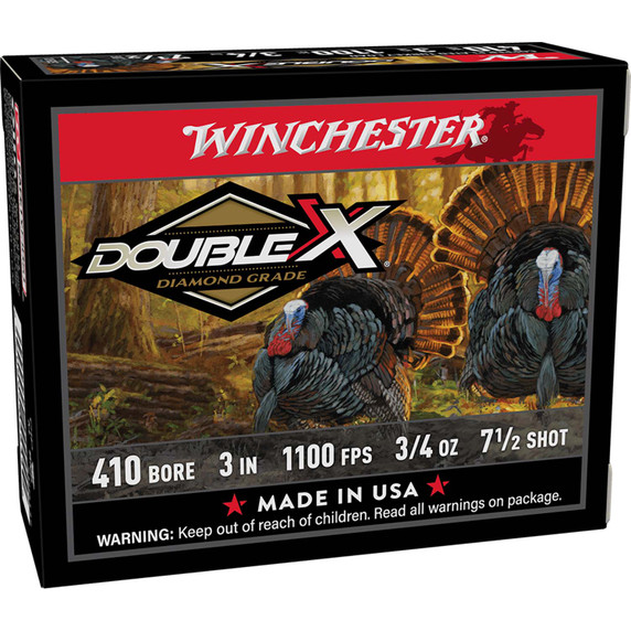Winchester .410 Gauge 3" 3/4oz 1100FPS Double X Diamond Grade Turkey Loads