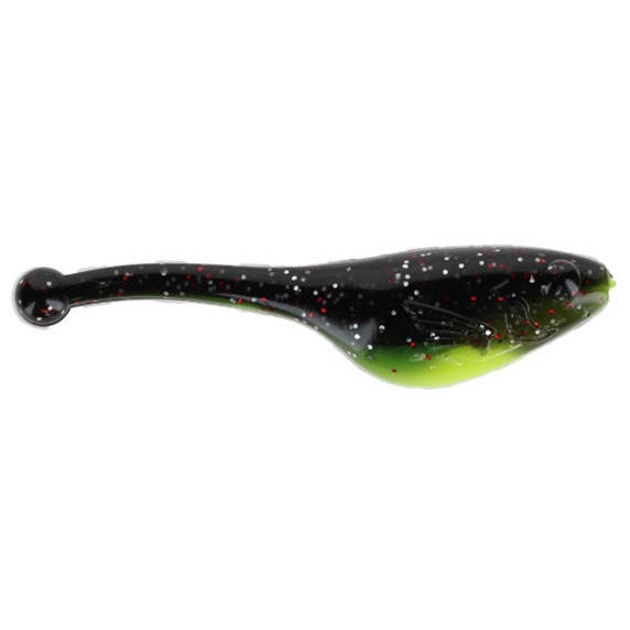 Strike King Mr. Crappie Shadpole XL Soft Bait Image in Black/Chartreuse