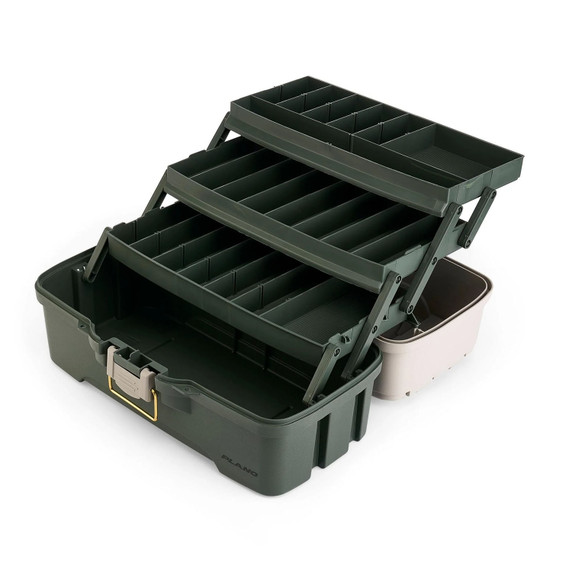 Plano Three-Tray Tackle Box Fully Opened Image