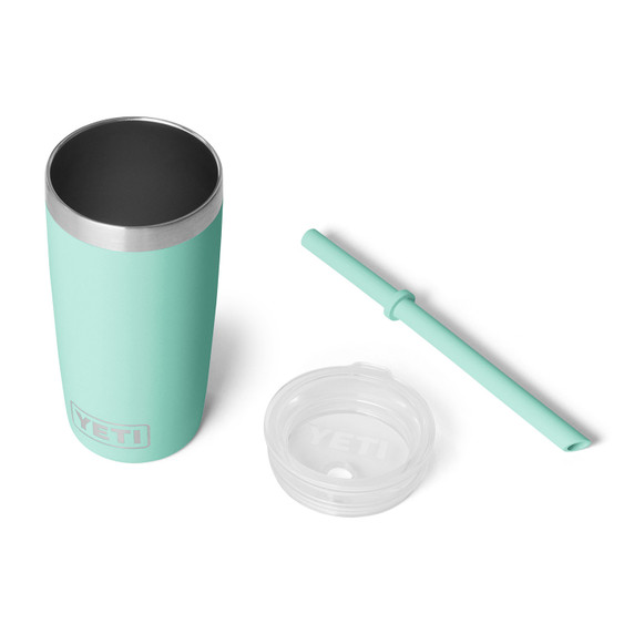Yeti Rambler Jr. 10 oz. Seafoam Image with Straw and Lid