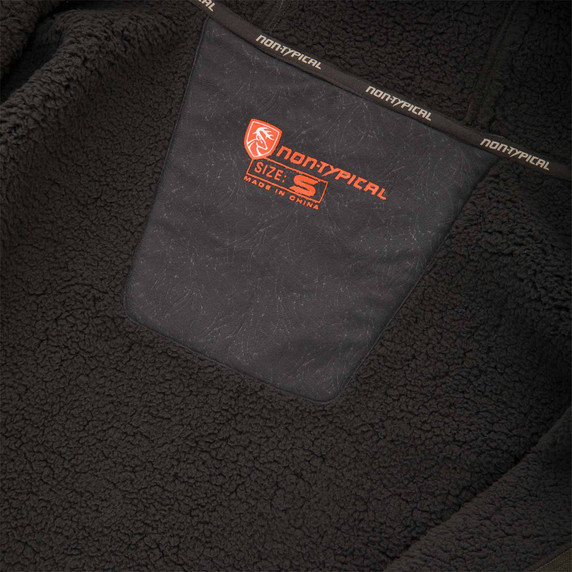 Inside Fabric Image of the Drake Waterfowl Non-Typical Silencer Full-Zip Hoodie.