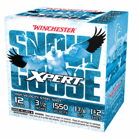 Winchester 12 Gauge 3 1/2" 1 3/8oz 1550FPS XPert Snow Goose High Velocity Steel Shot