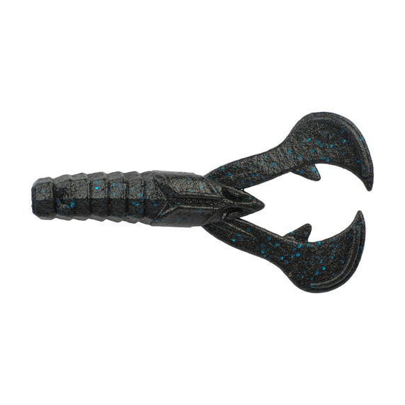 Berkley PowerBait MaxScent Crud Craw image in Black Blue Fleck