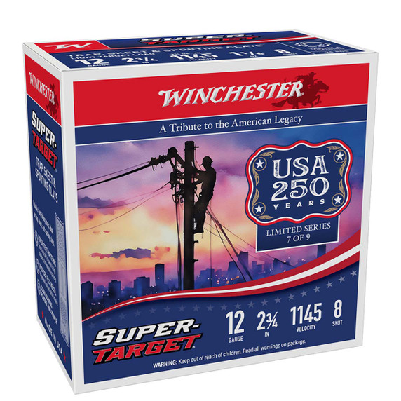 Box Image of the Winchester 12 Gauge 1 1/8oz 2 3/4" 1145 FPS Super Target Loads.