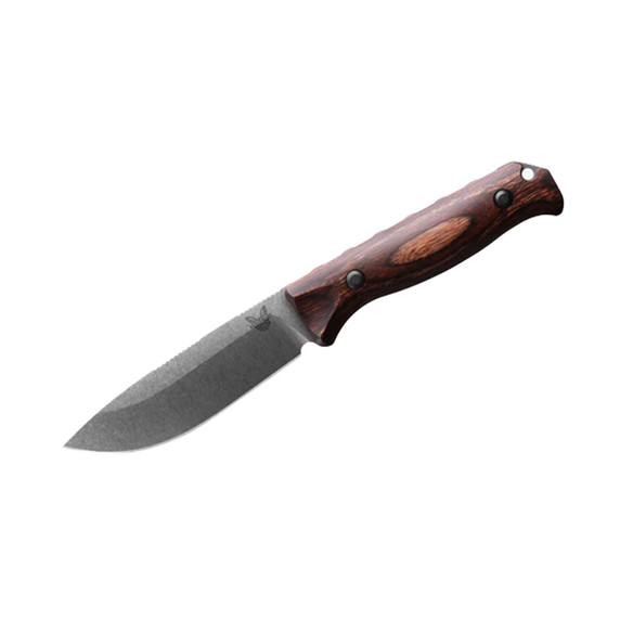 Benchmade Saddle Mountain Skinner Stabilized Wood Drop-point Fixed Knife image