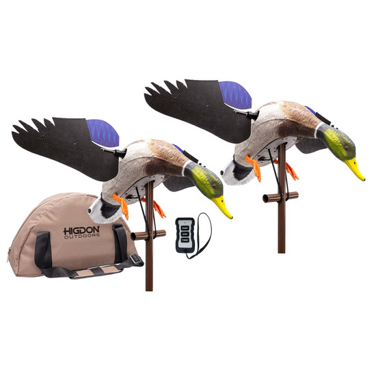 Higdon Outdoors Flasher PRO Drake/Drake Combo with Remote and Single-Slot Decoy Bag Image