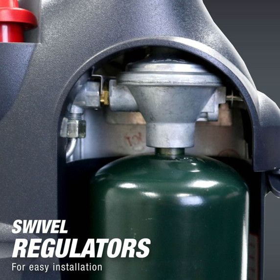 Mr. Heater BIG Buddy Indoor-Safe Portable Propane Heater Swivel Regulators Image