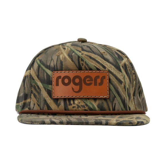 Front image of the Rogers Shadow Grass Leather Goat Rope Hat.