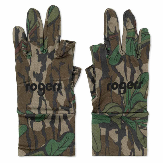 Image of the Rogers Sporting Goods RG Youth Elite Turkey Gloves in Mossy Oak Greenleaf