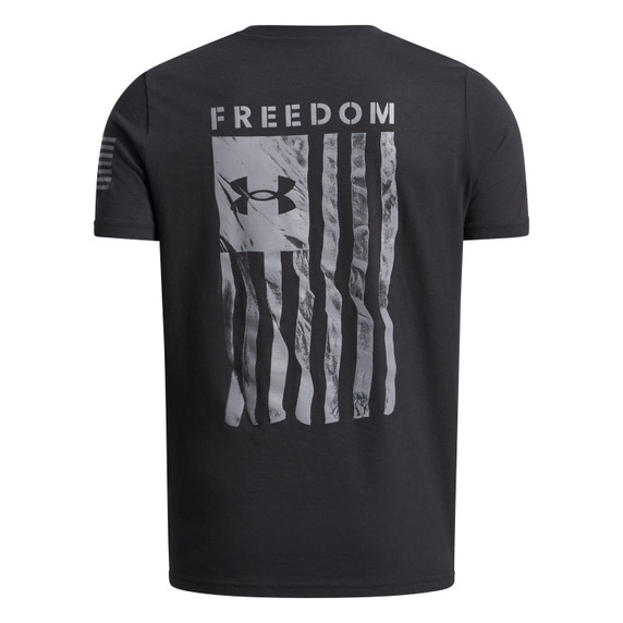Image of the Under Armour Boys' Freedom Flag Short-Sleeve Shirt in Black/Steel
