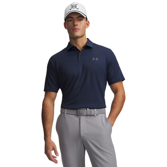 Under Armour Matchplay Polo Short-Sleeve Shirt Front Image in Academy