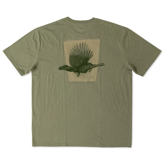 Image of the Rogers Turkey Flight T-Shirt in Oil Green