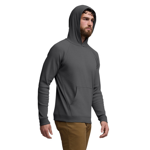 Hood Up Image of Sitka Waffle Pullover Hoodie
