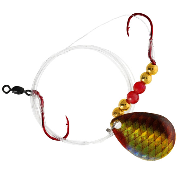 Image of Eagle Claw Crawler Harness Spinner Rig in Gold Shiner.