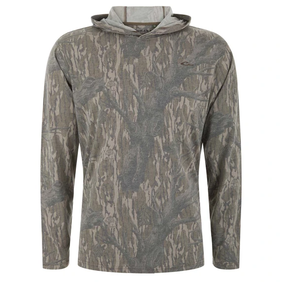 Image of the Drake Waterfowl Tri Blend Long-Sleeve Hoodie in Mossy Oak Original Treestand