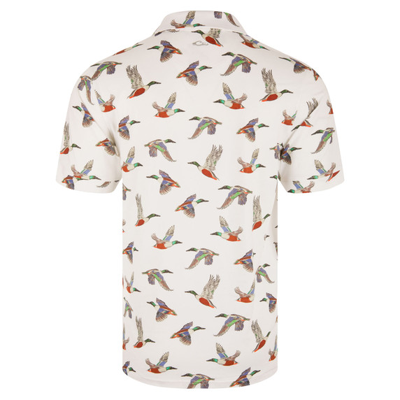 Back Image of the Drake Waterfowl Polo Flying Spoonie Short-Sleeve Shirt