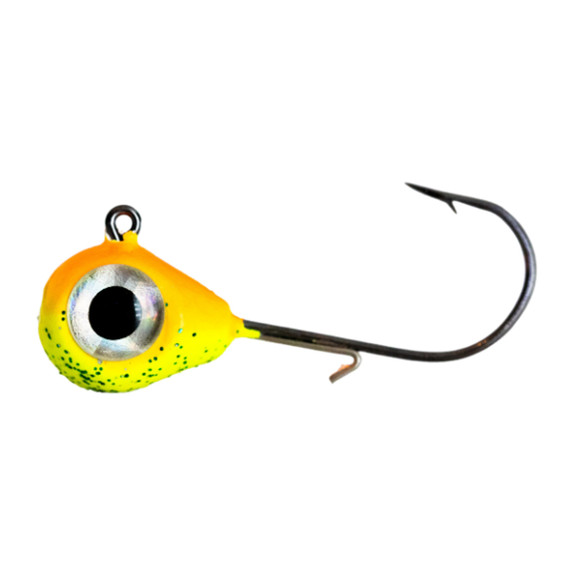 Image of Head Hunter Lures Rock Knocker Jig Head in Chartreuse Orange