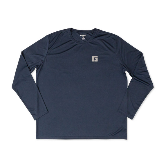 Front folded Image of Rogers Patriotic Pintail Moisture Management Long Sleeve Tee.
