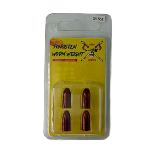 Tungsten Worm Weights, Pack of 4
