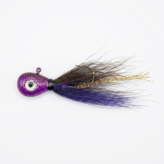 Head Hunter Lures Kidney Bucktail Jig in Purple Goby