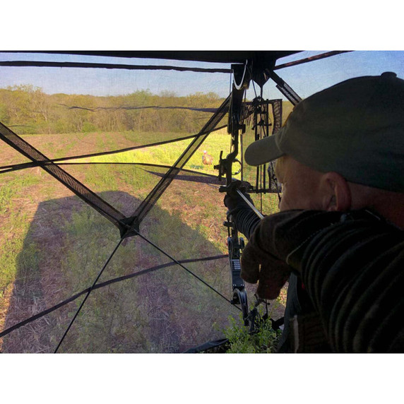 Inside Image of the Muddy Outdoors Prevue 2-Man See-Through Ground Blind.