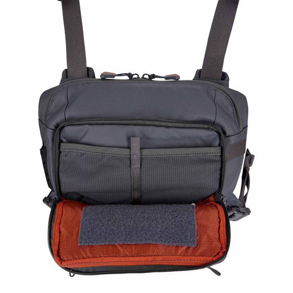 Open pack image of the Simms Tributary Chest Pack.