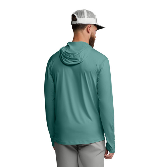 Back Model Image of the Sitka Guard Sun Hoodie.