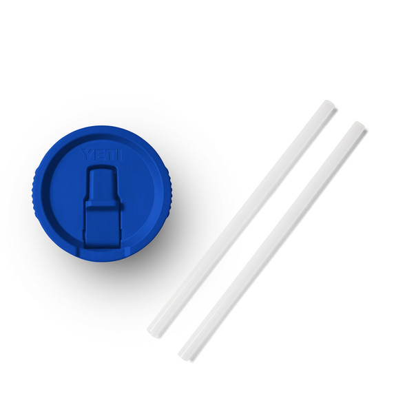 Image of the Yeti Rambler Small Travel Straw Mug Lid in Royal Blue