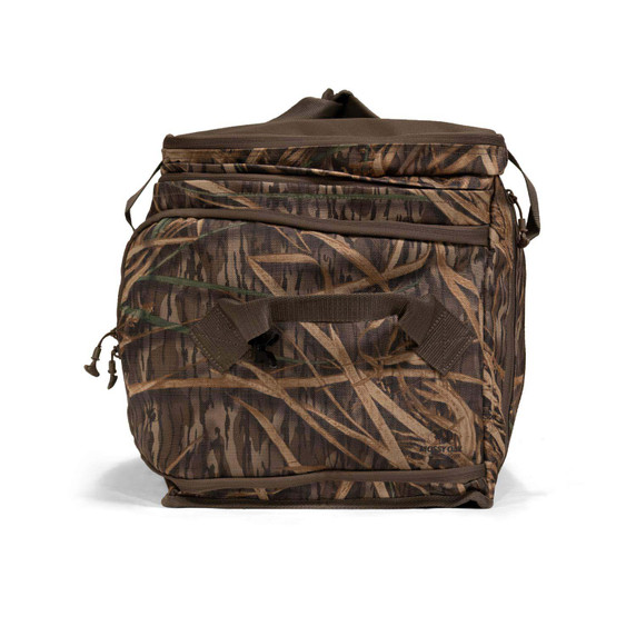 Side image of the Rogers Elite Camo Duffel Bag.