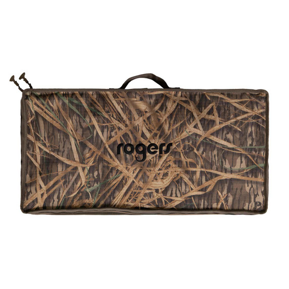 Zipped top image of the Rogers Elite Camo Duffel Bag.