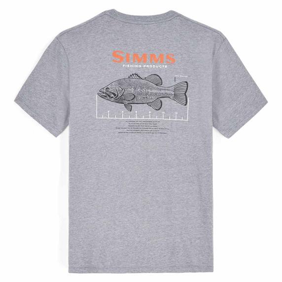 Back image of the Simms Bass Ruler T-Shirt.