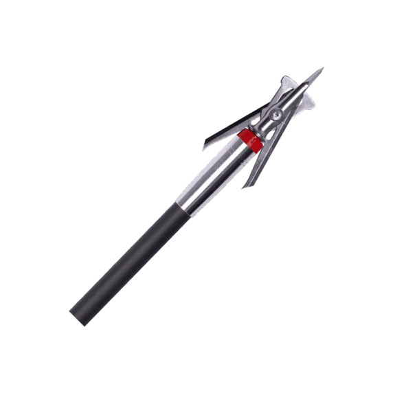 Tilted image of the Rage Hypo 2 Crossbow 100 Grain 2" Broadhead.