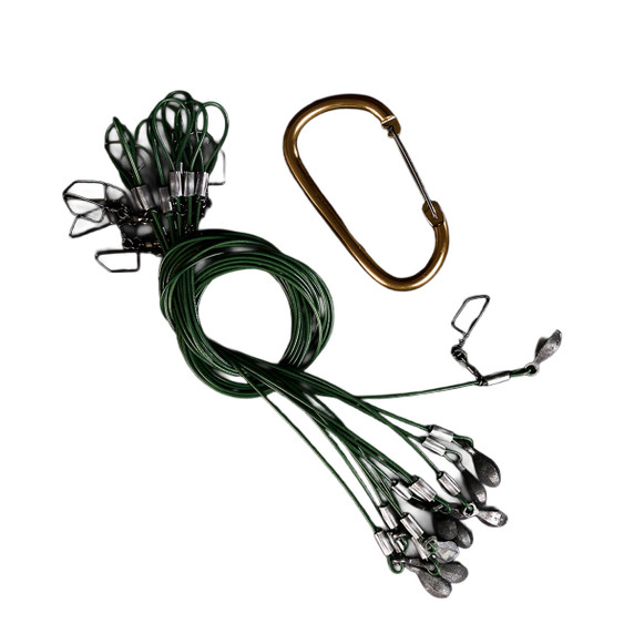 Image of the Heyday Outdoors 3' Public Land Texas Rigs - 12 Pack with Carabiner.