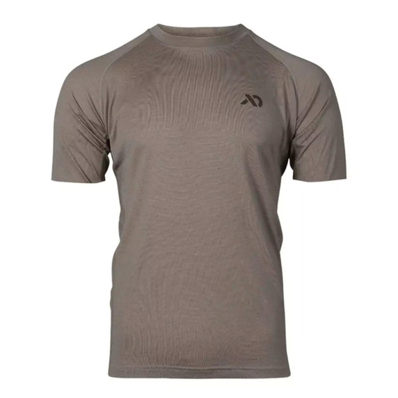 Image of the First Lite Wick Short Sleeve Crew in WALNUT