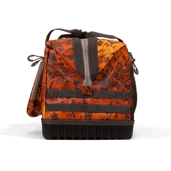 Side image of the FishTacker Superdry Tackle Bag in Firestorm.
