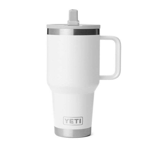 Image of the Yeti Rambler 30 oz. Travel Straw Mug with Color-Matched Straw Lid in White