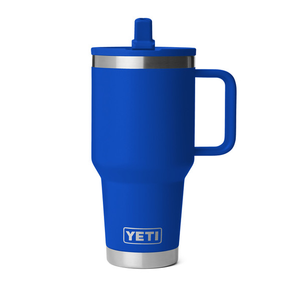 Image of the Yeti Rambler 30 oz. Travel Straw Mug with Color-Matched Straw Lid in Royal Blue