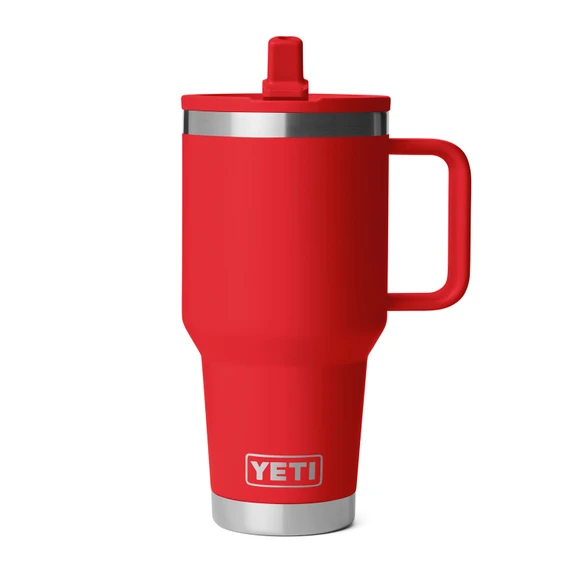 Image of the Yeti Rambler 30 oz. Travel Straw Mug with Color-Matched Straw Lid in Rescue Red