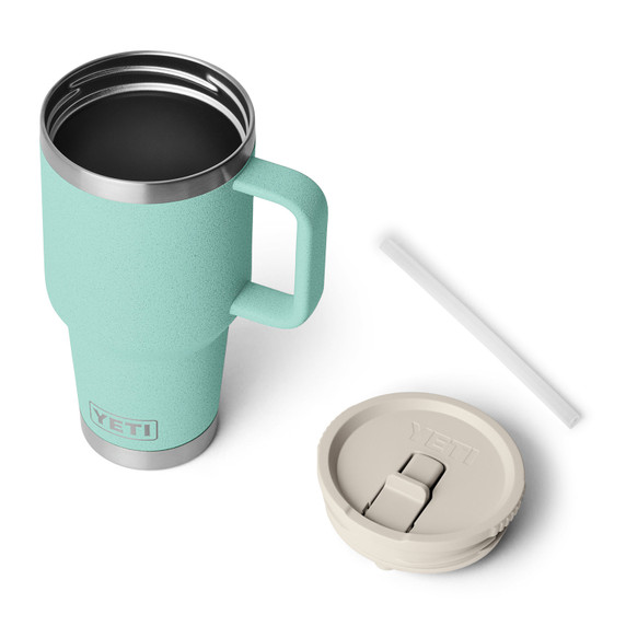 Lid Off with Straw Image of the Yeti Rambler 30 oz. Travel Straw Mug with Color-Matched Straw Lid.