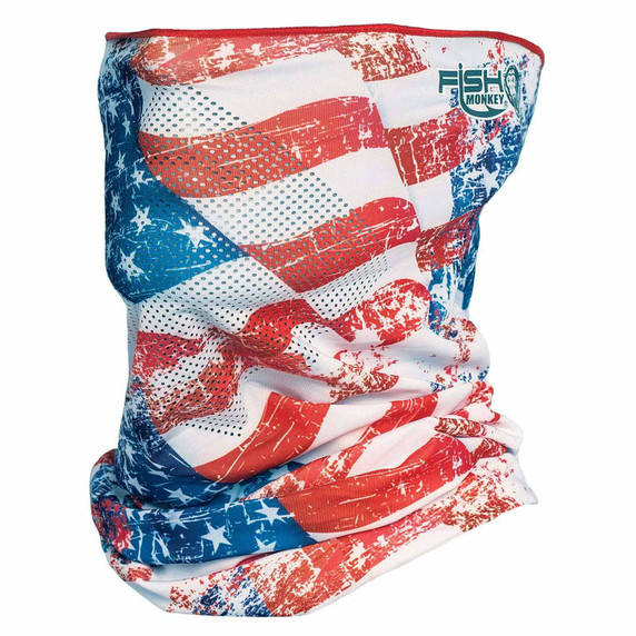 Image of the Fish Monkey Performance Face Guard in Americana.