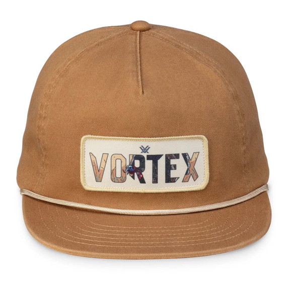 Front image of the Vortex Shock Gobble Camp Hat in Sandbar.
