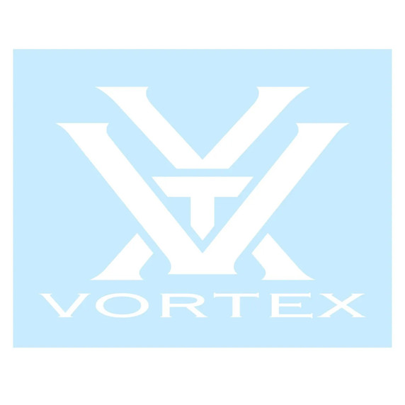 Image of the Vortex Core Logo Large Window Decal in White.