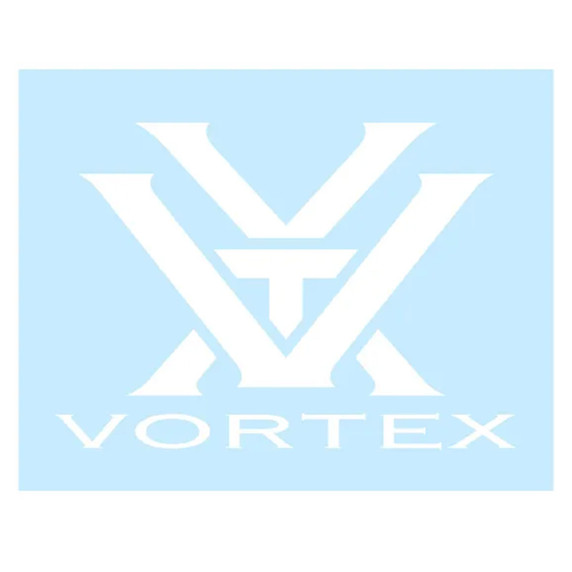 Image of the Vortex Logo Small Window Decal in White