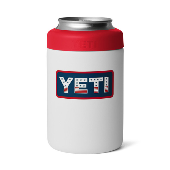 Image of the Yeti Rambler 12 oz. Colster 2.0 with Colored-Matched Gasket in White/Rescue Red/Badge