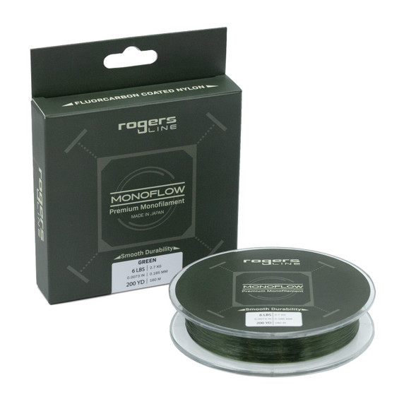 Image of the  Rogers Monoflow Premium Monofilament in Green.