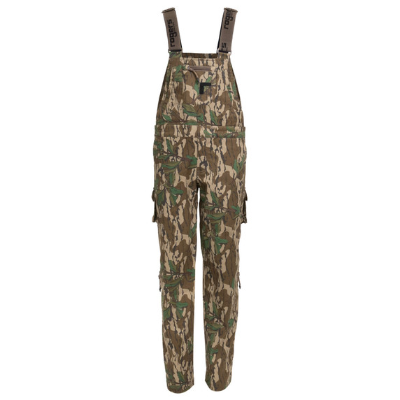 Image of the Rogers Youth Stretch Cotton Bibs in Mossy Oak Greenleaf