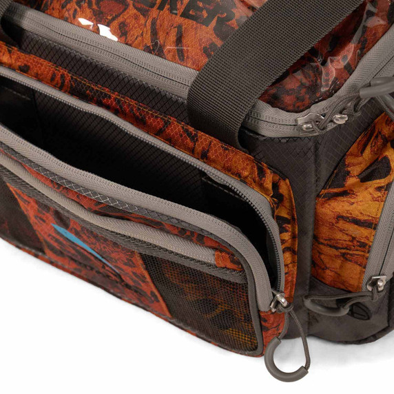 Opened front pocket image of the FishTacker Superday Tackle Bag.